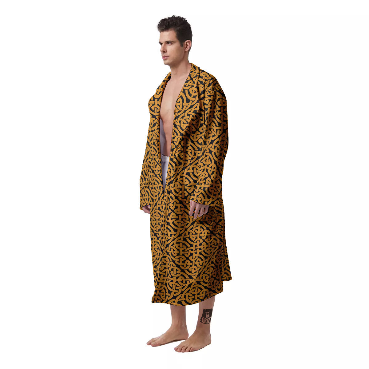 Celtic Knot Print Pattern Men's Robe-grizzshop