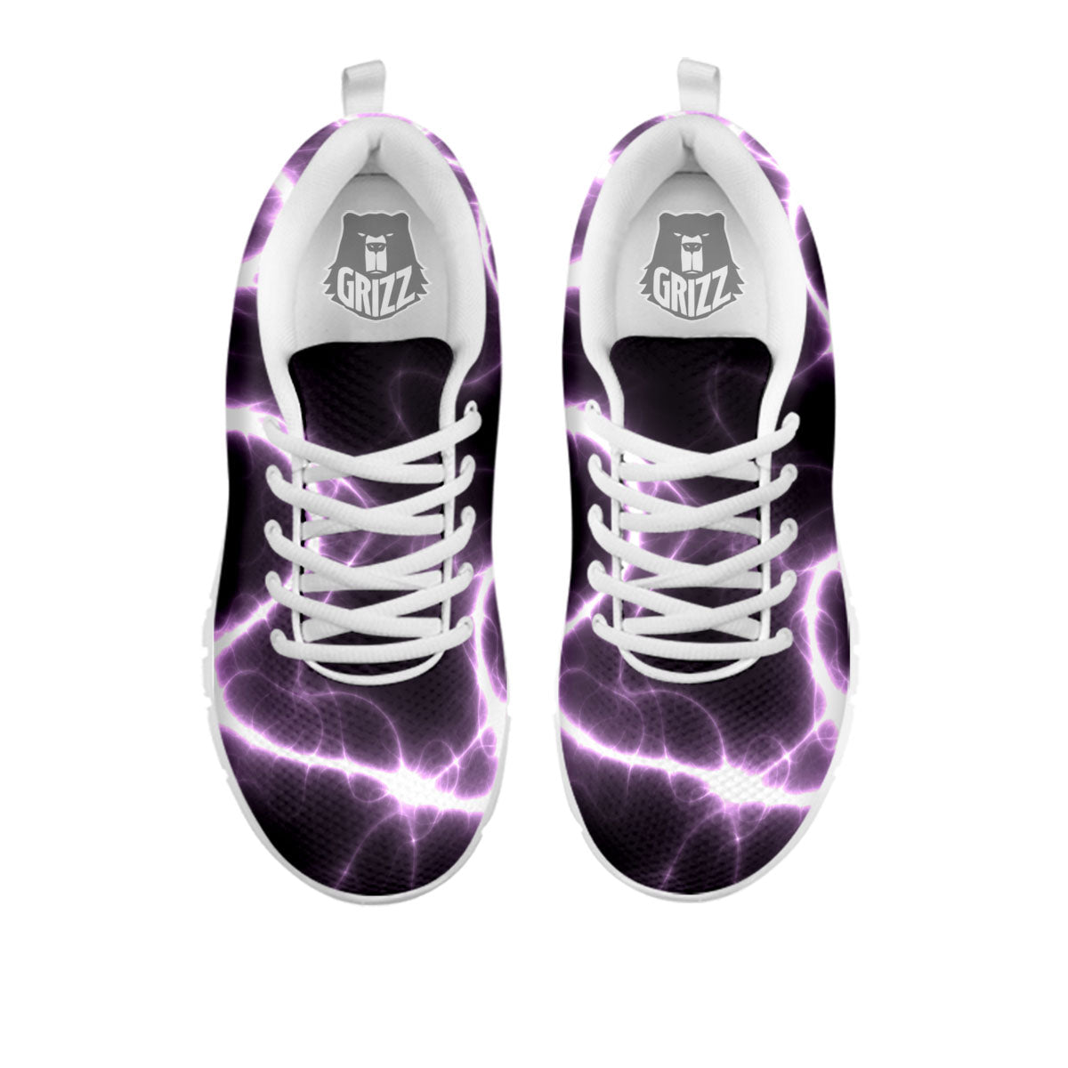 Chain Lightning Print White Sneaker-grizzshop