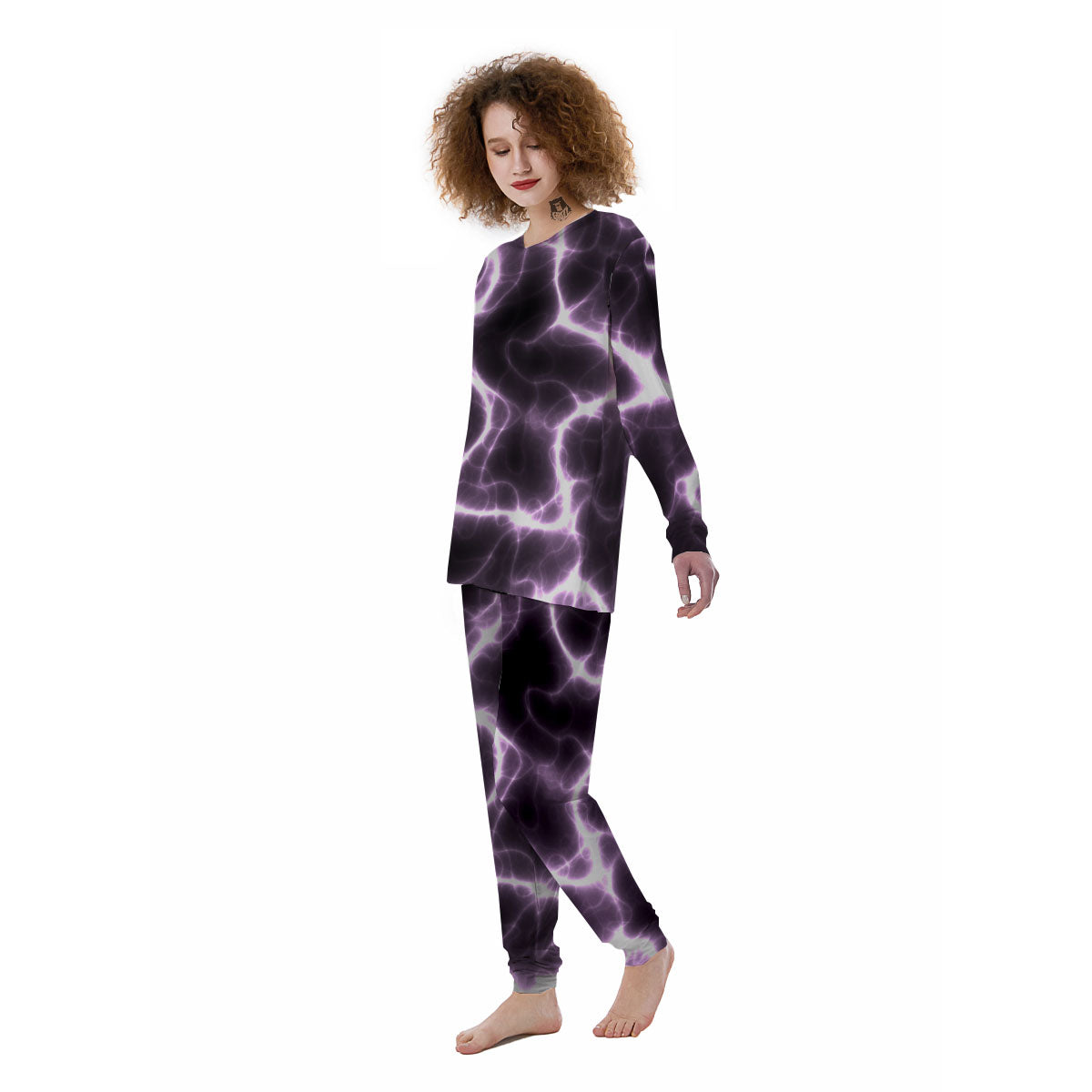 Chain Lightning Print Women's Pajamas-grizzshop