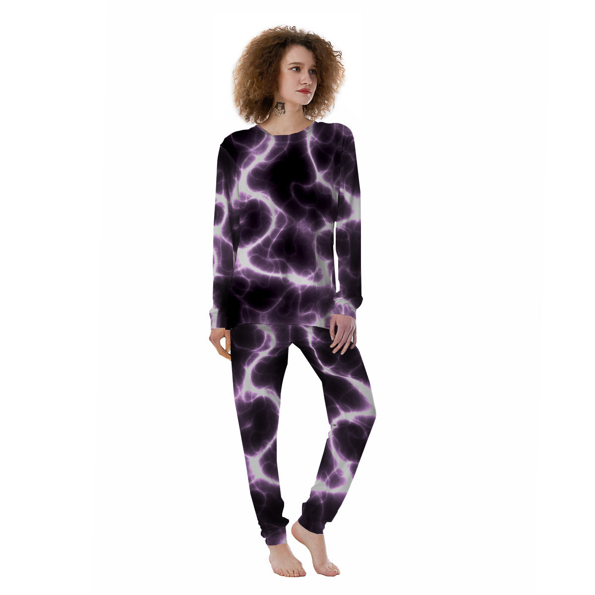 Chain Lightning Print Women's Pajamas-grizzshop