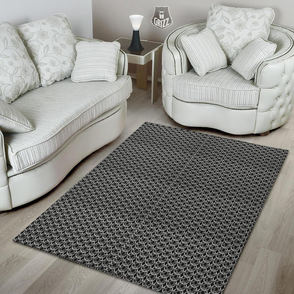 Chainmail Ring Print Floor Mat-grizzshop