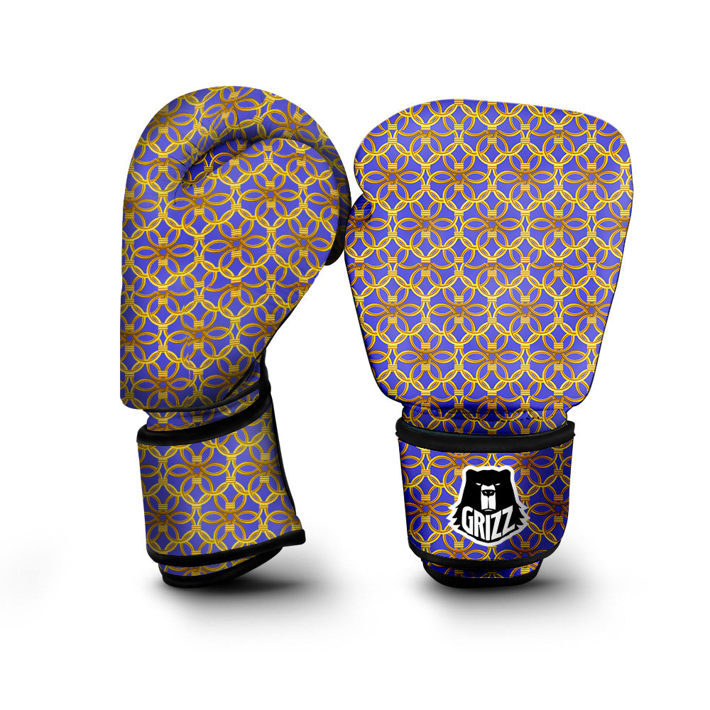 Chainmail Ring Print Pattern Boxing Gloves-grizzshop