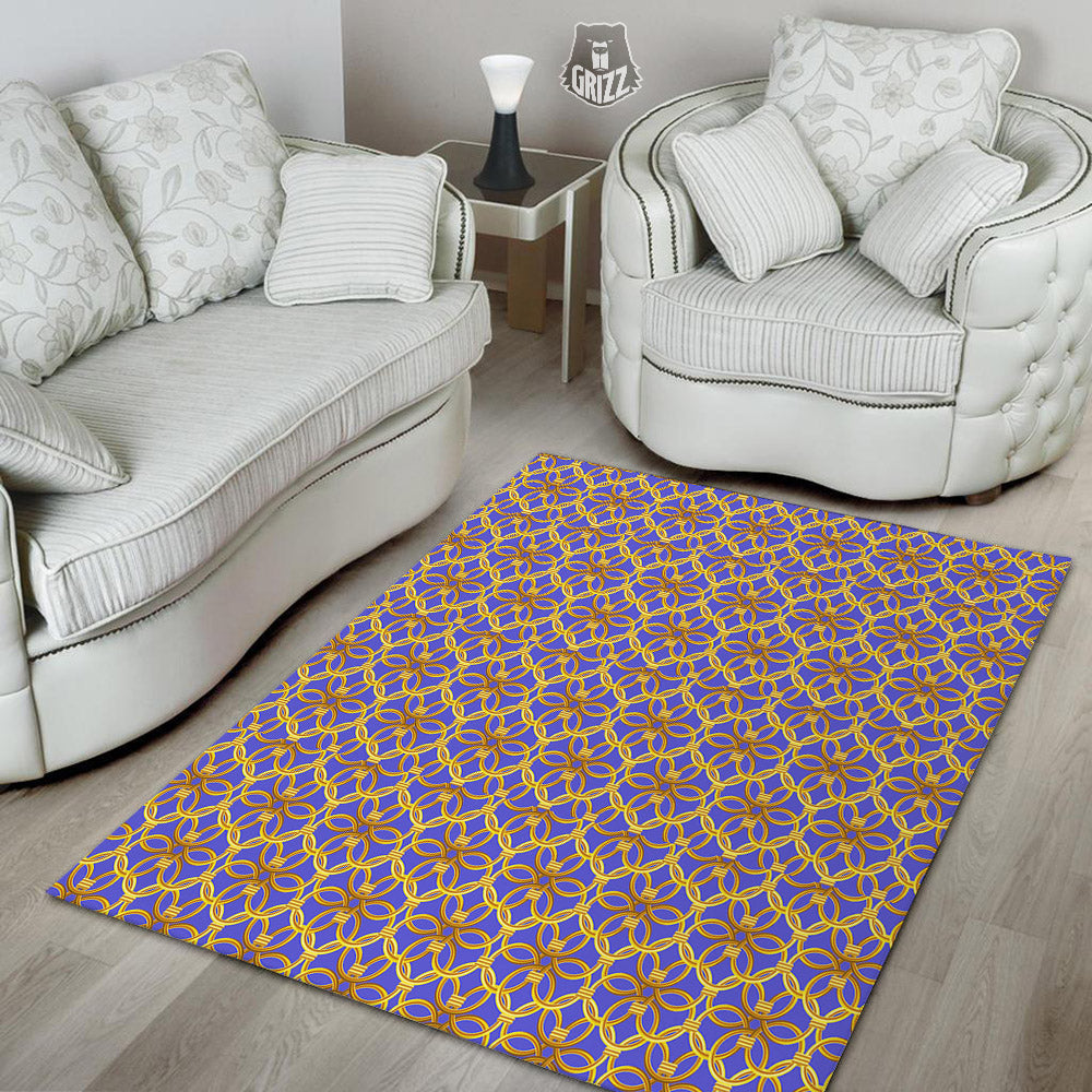 Chainmail Ring Print Pattern Floor Mat-grizzshop