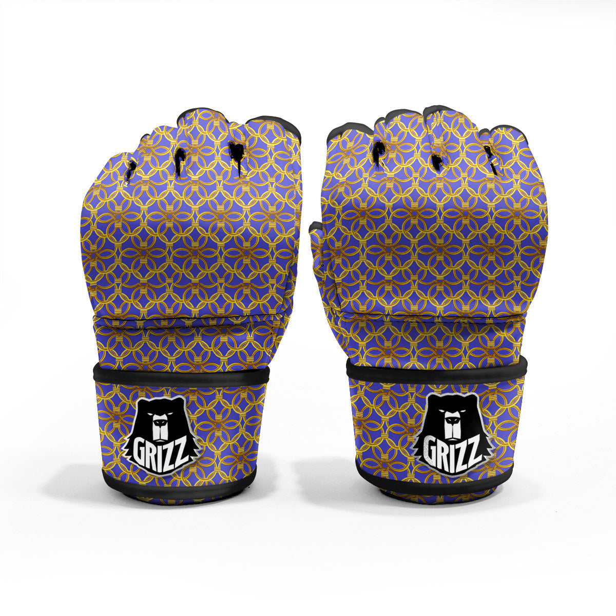 Chainmail Ring Print Pattern MMA Gloves-grizzshop