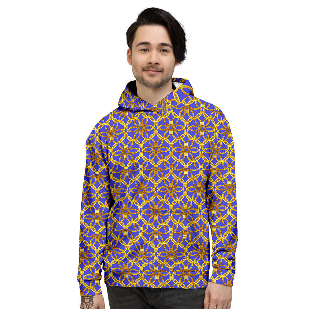 Chainmail Ring Print Pattern Men's Hoodie-grizzshop