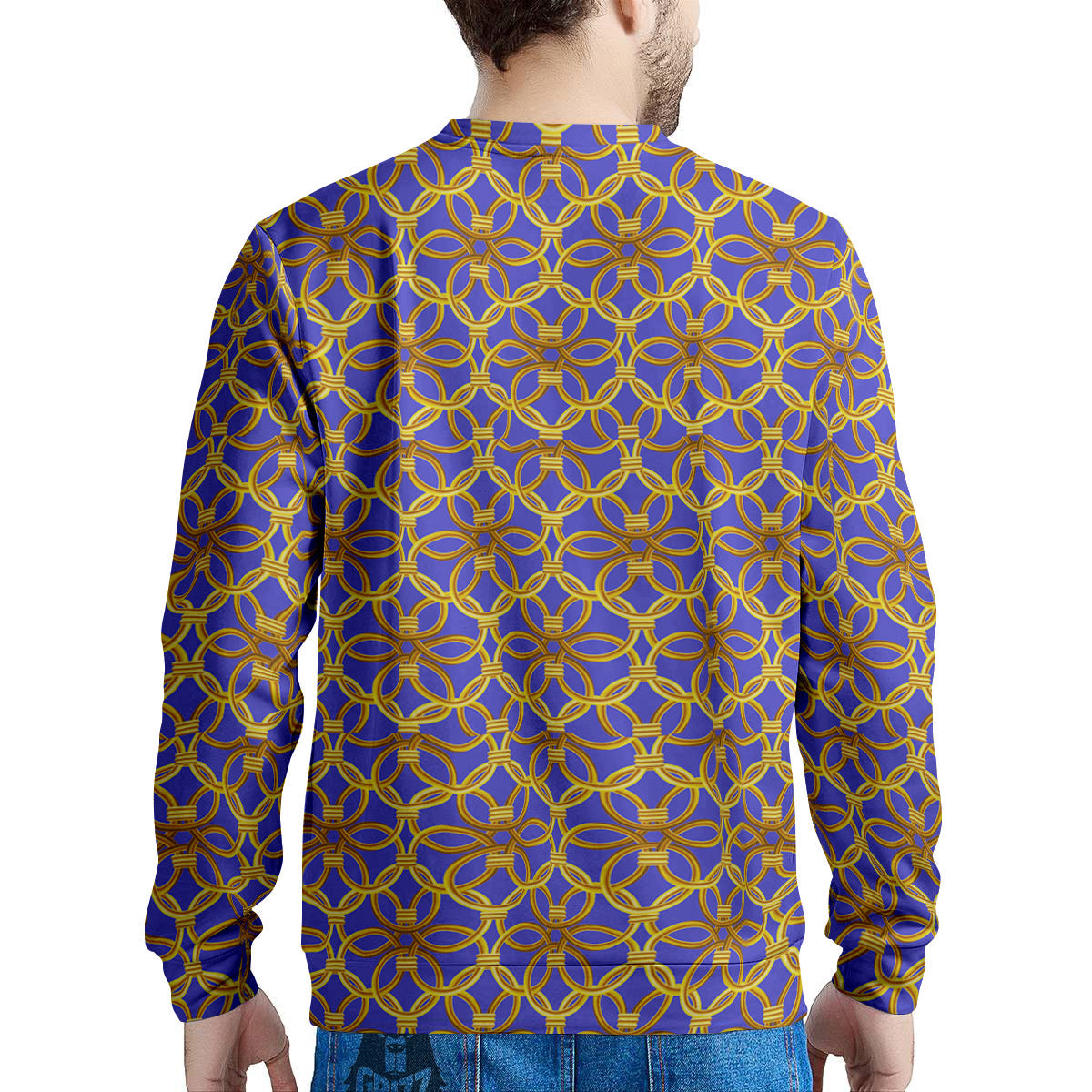 Chainmail Ring Print Pattern Men's Sweatshirt-grizzshop
