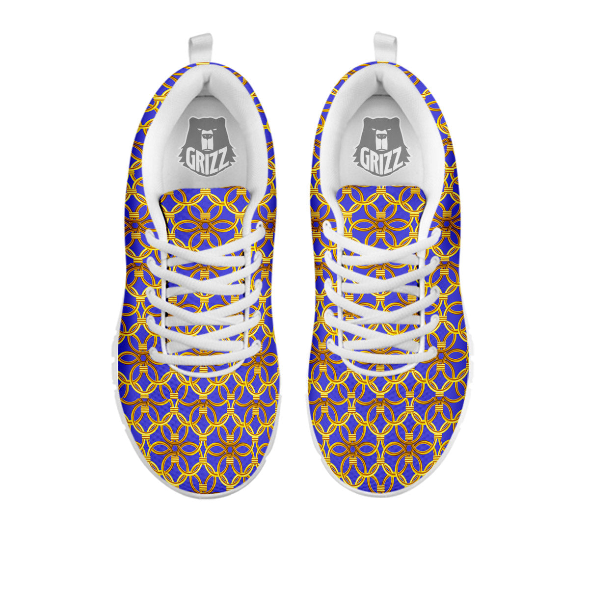 Chainmail Ring Print Pattern White Sneaker-grizzshop