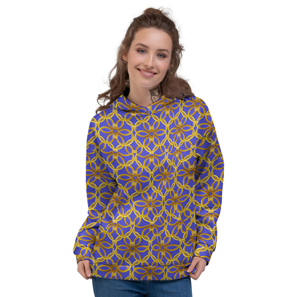 Chainmail Ring Print Pattern Women's Hoodie-grizzshop