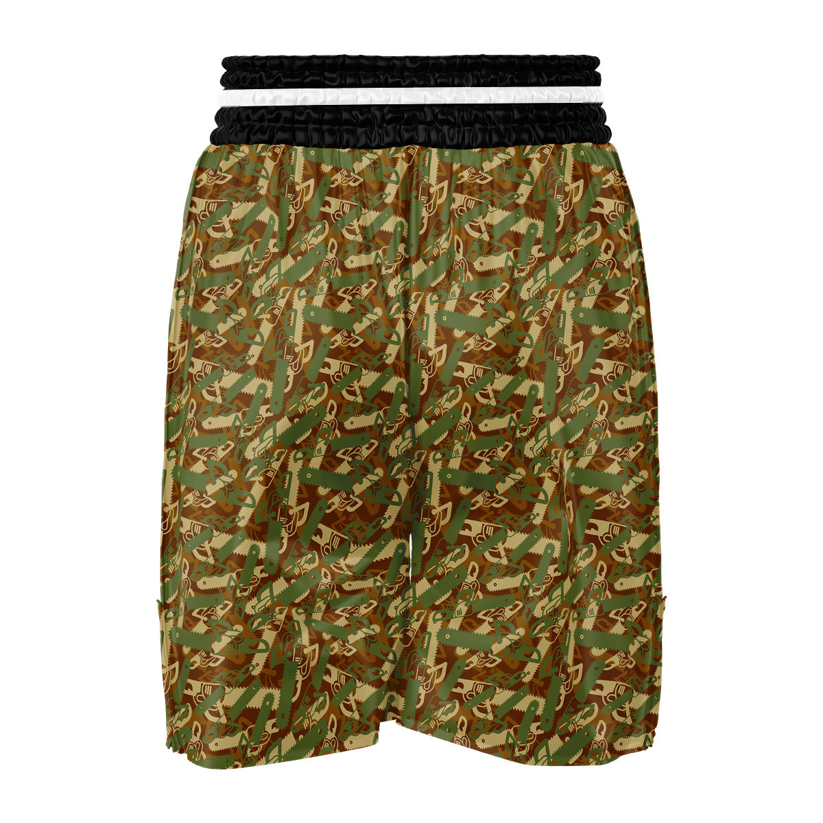 Chainsaw Camo Print Pattern Boxing Shorts-grizzshop
