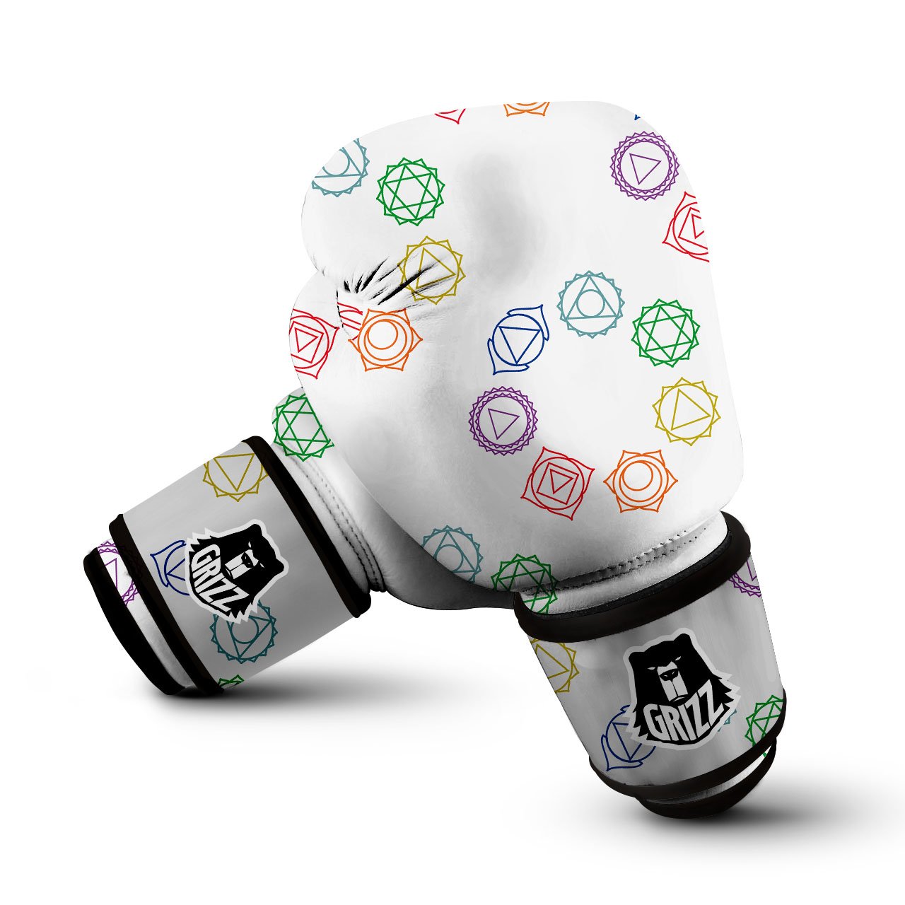 Chakra Manipura Print Pattern Boxing Gloves-grizzshop