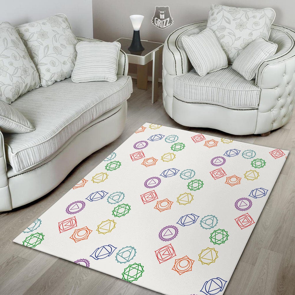 Chakra Manipura Print Pattern Floor Mat-grizzshop