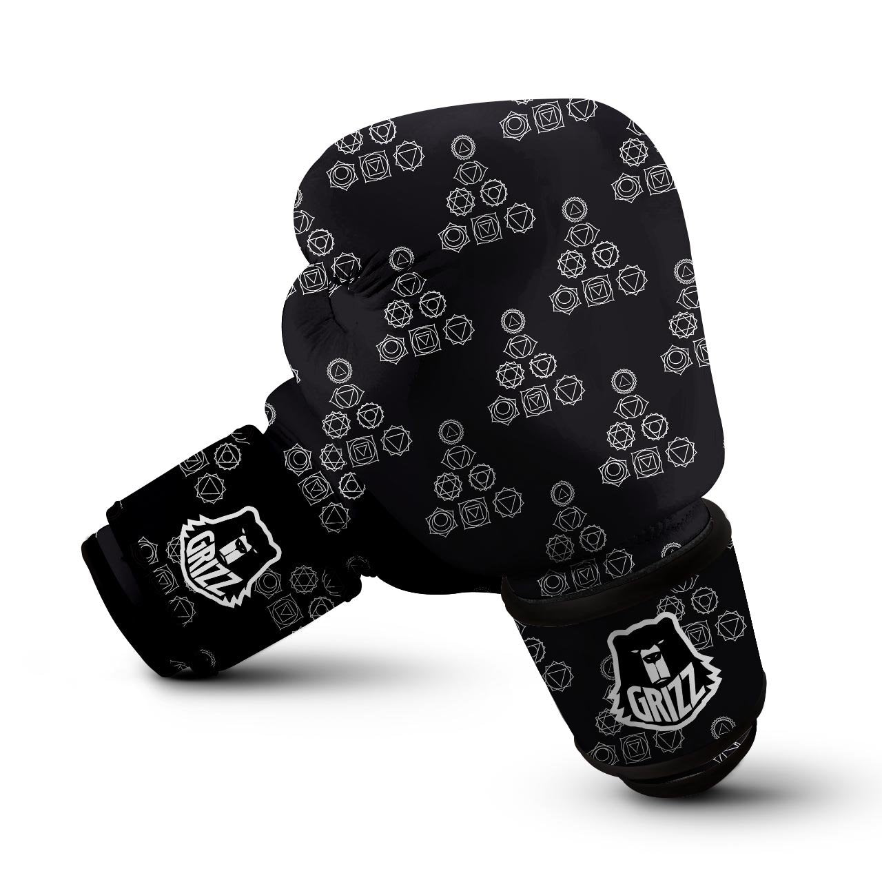 Chakra Sahasrara Print Pattern Boxing Gloves-grizzshop