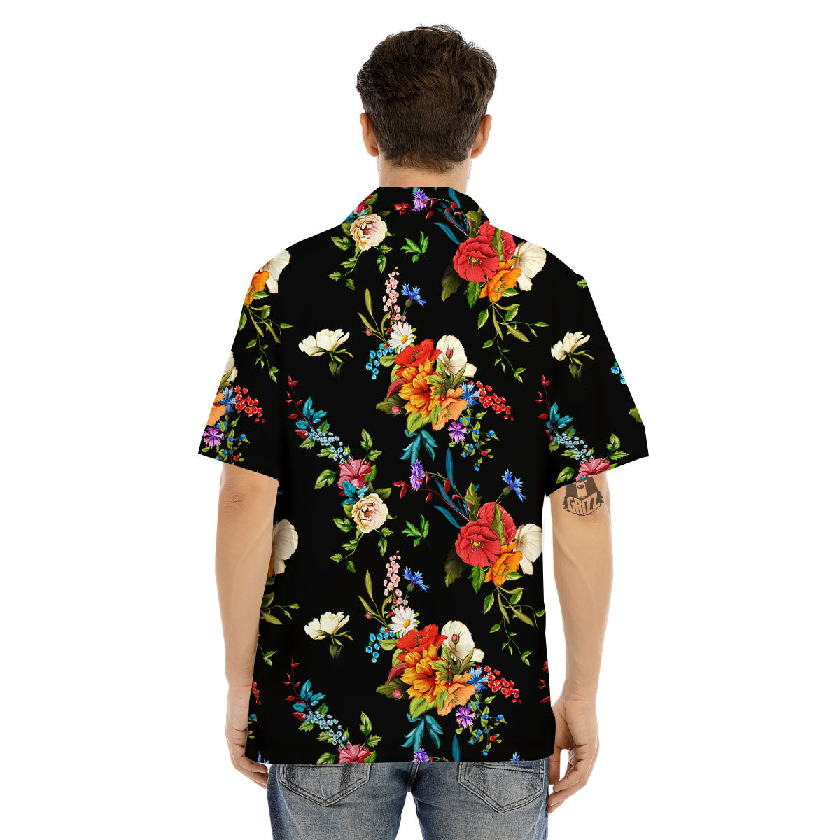 Chamomile And Poppy Print Pattern Men's Hawaiian Shirt-grizzshop