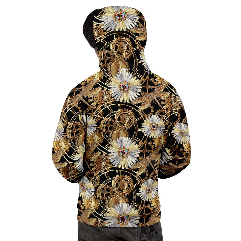 Chamomile Steampunk Print Pattern Men's Hoodie-grizzshop