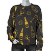 Champagne Gold Glitter Pattern Print Women's Sweatshirt-grizzshop