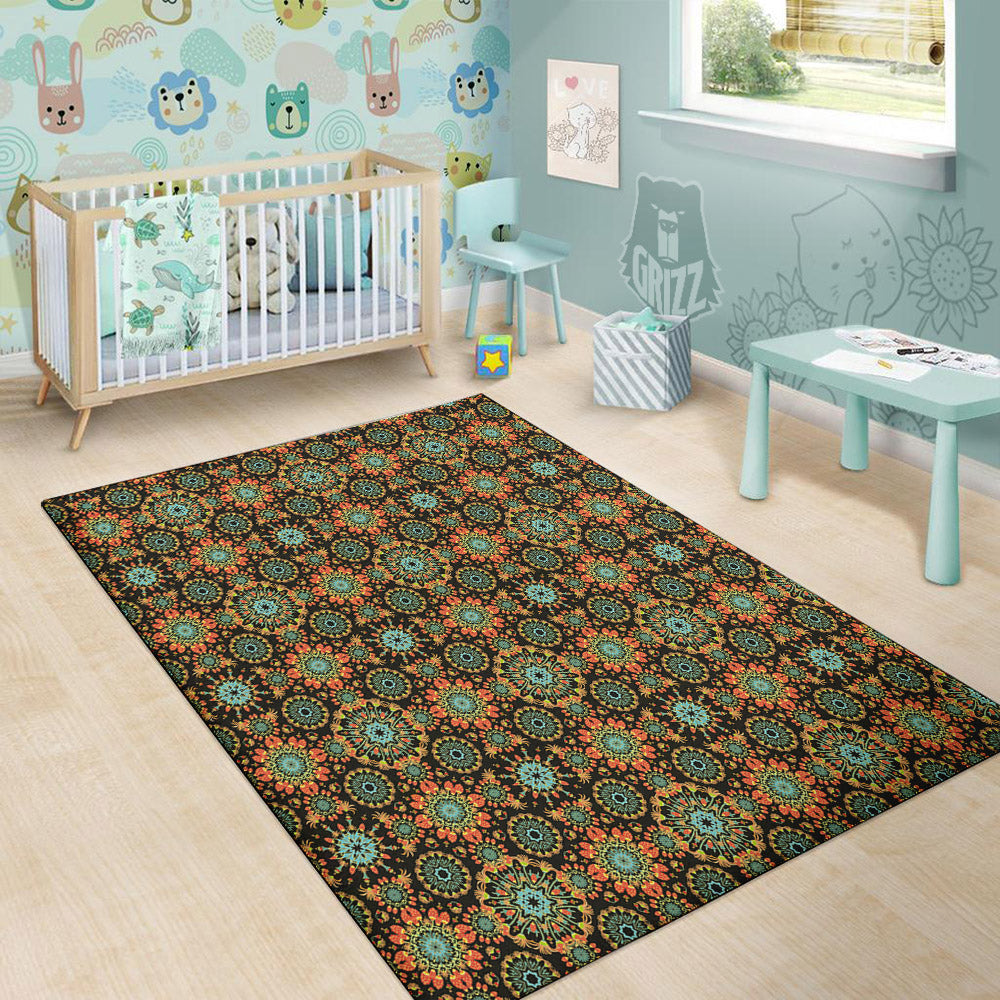 Chaotic Boho Print Pattern Floor Mat-grizzshop