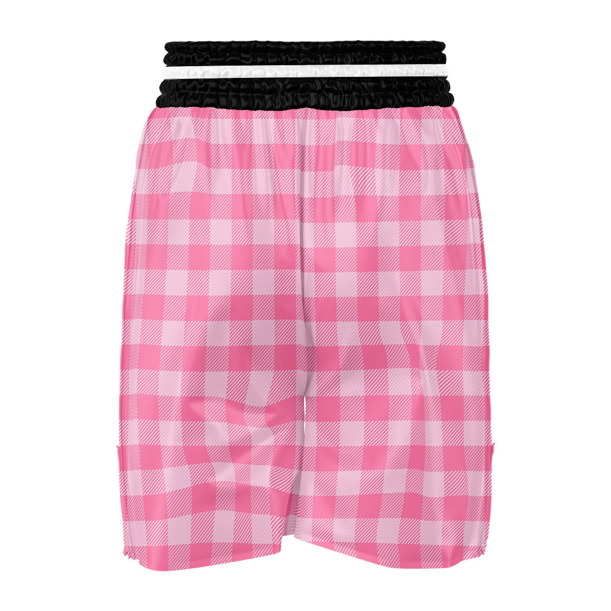 Check Pink Print Pattern Boxing Shorts-grizzshop