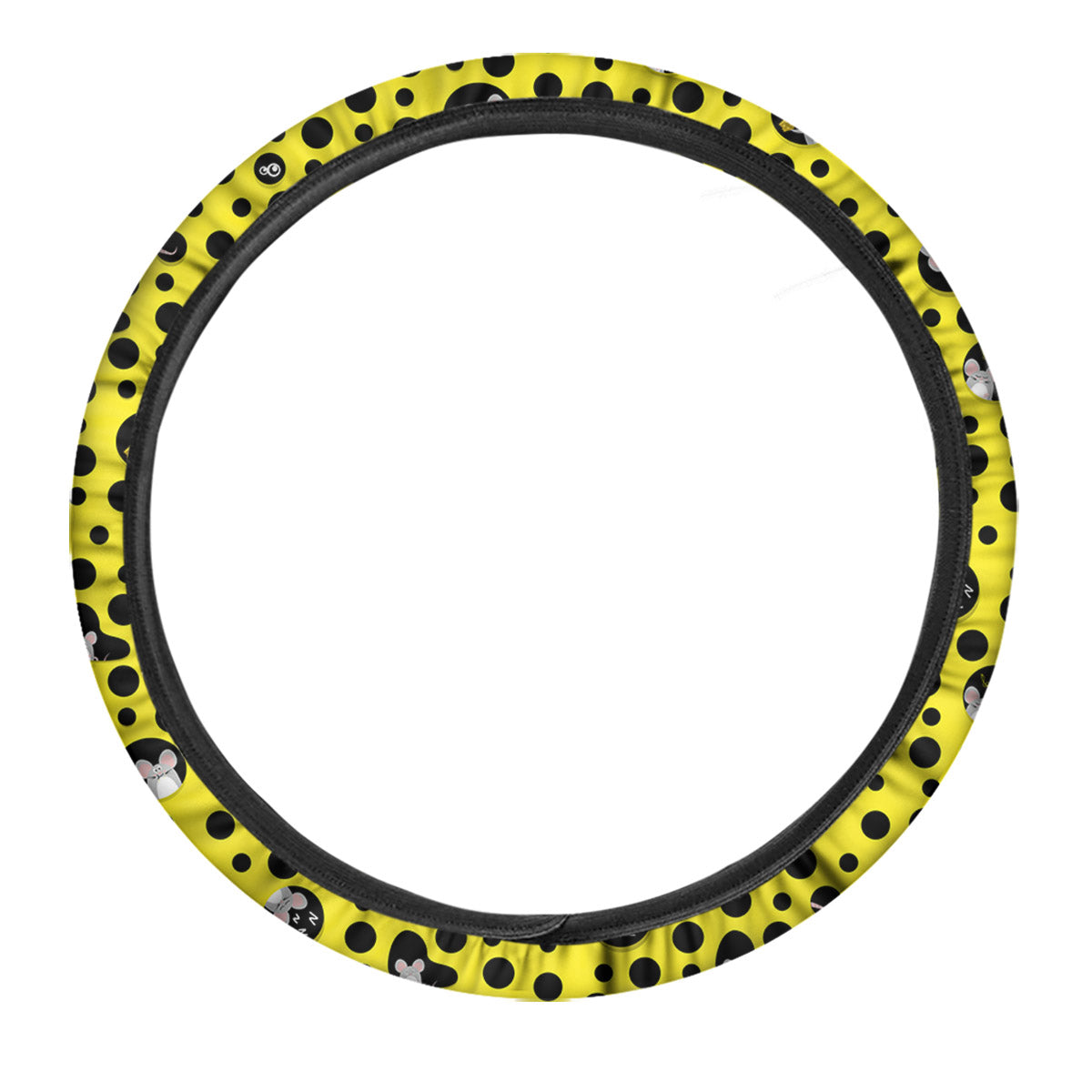 Cheese Cartoon Print Pattern Car Steering Wheel Cover-grizzshop