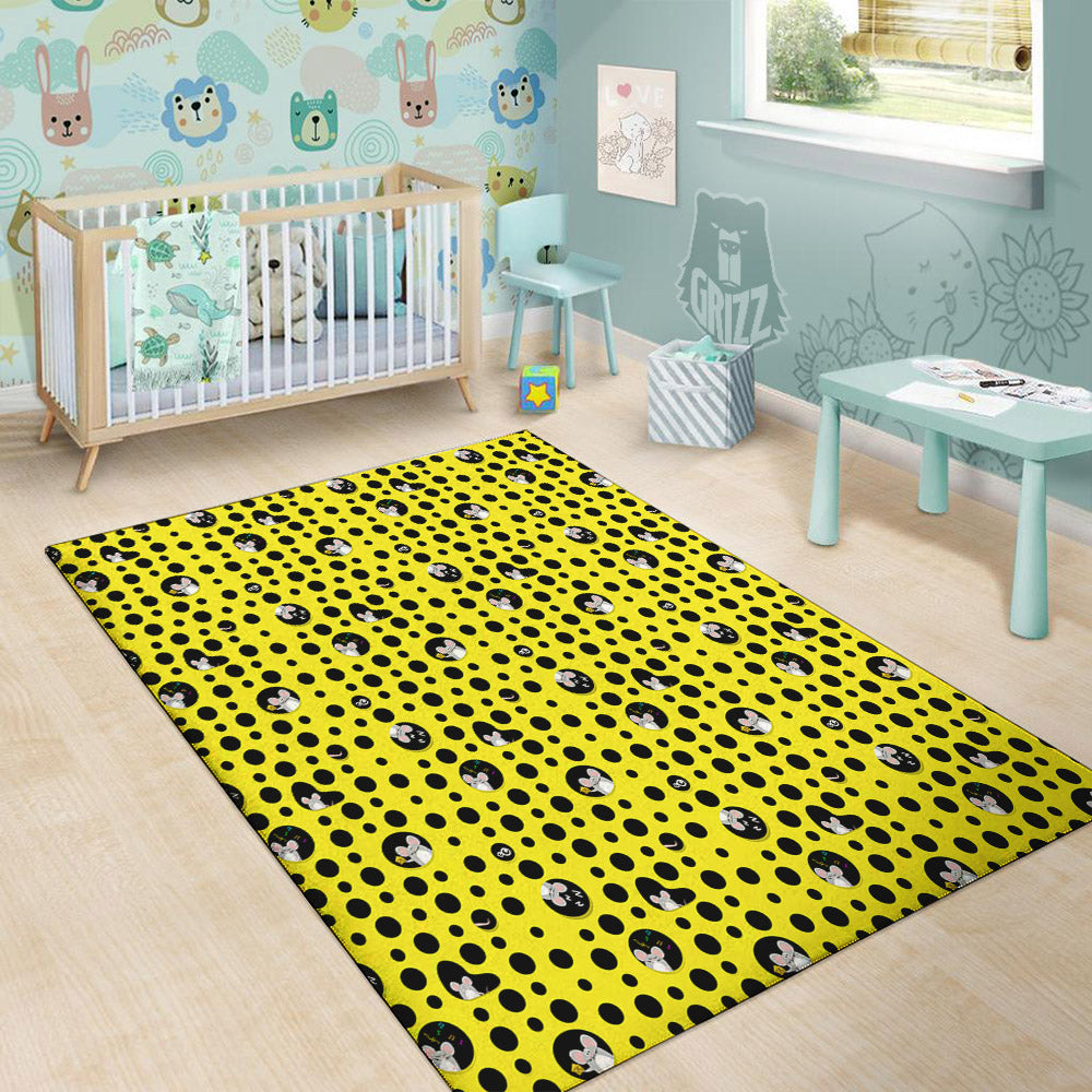 Cheese Cartoon Print Pattern Floor Mat-grizzshop