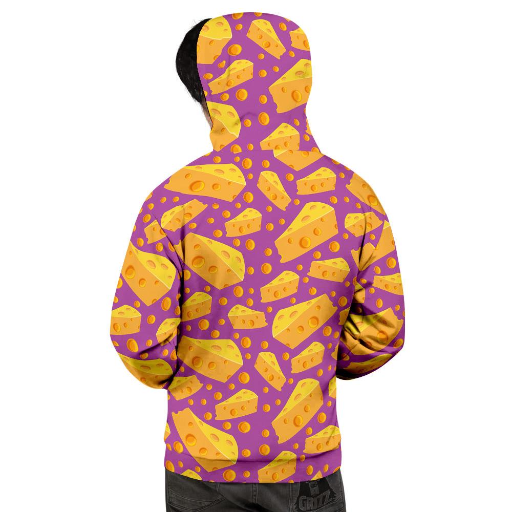 Cheese Holes And Purple Print Pattern Men's Hoodie-grizzshop