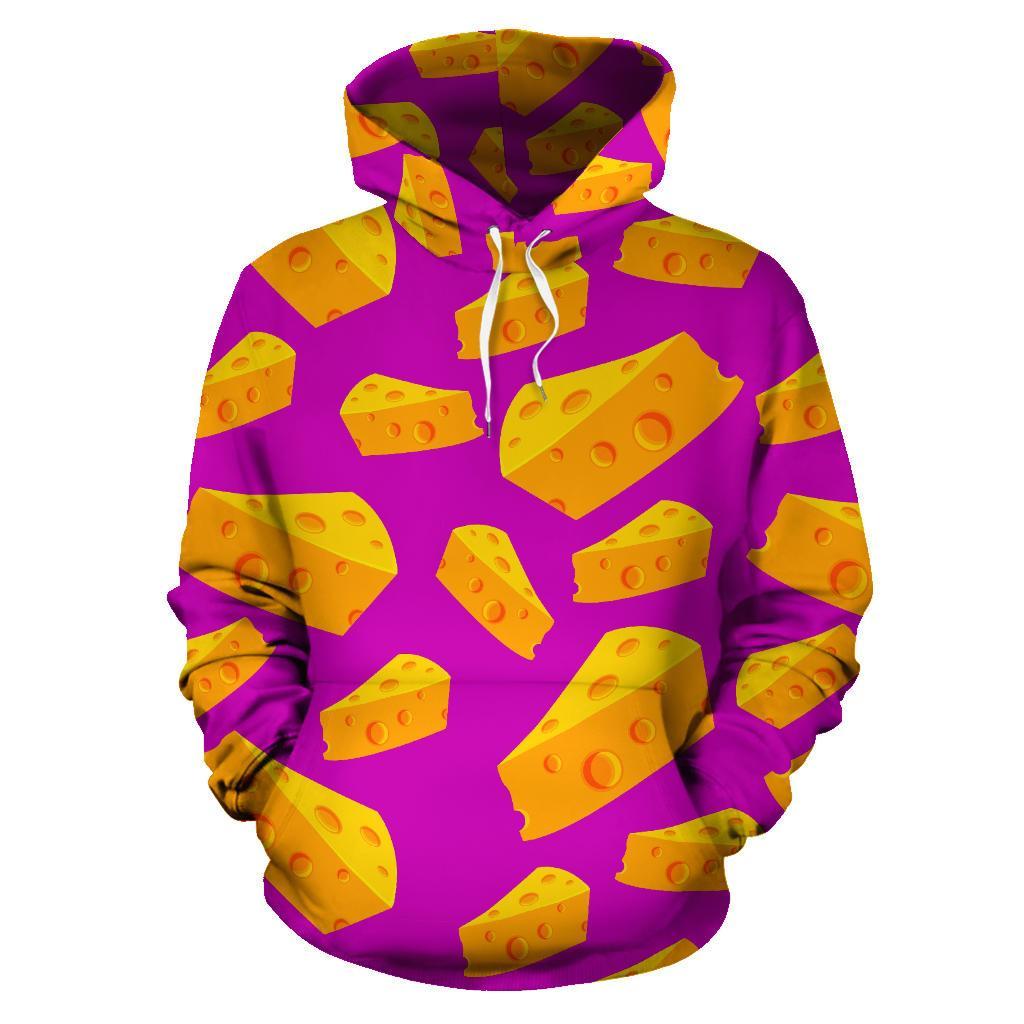 Cheese Pattern Print Men Women Pullover Hoodie-grizzshop