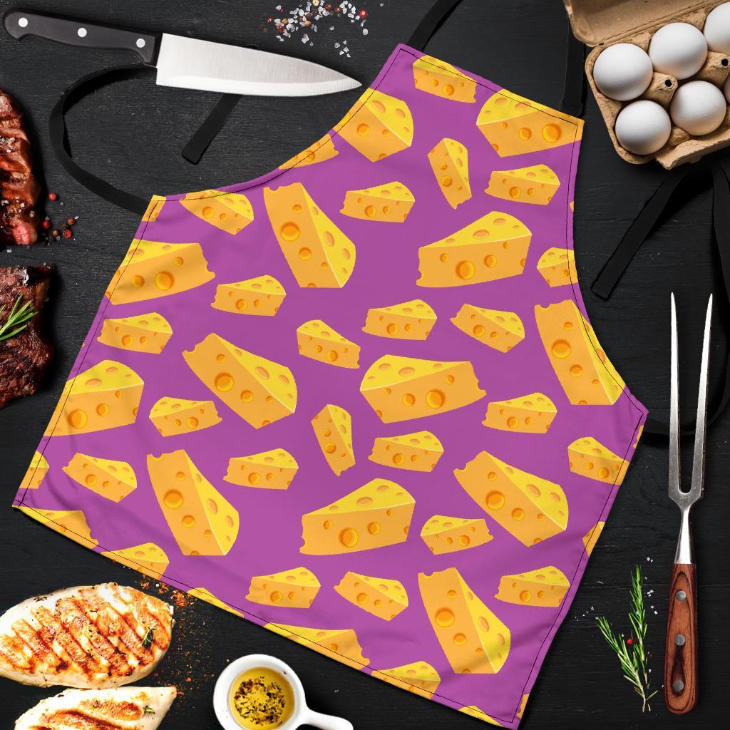 Cheese Pattern Print Men's Apron-grizzshop