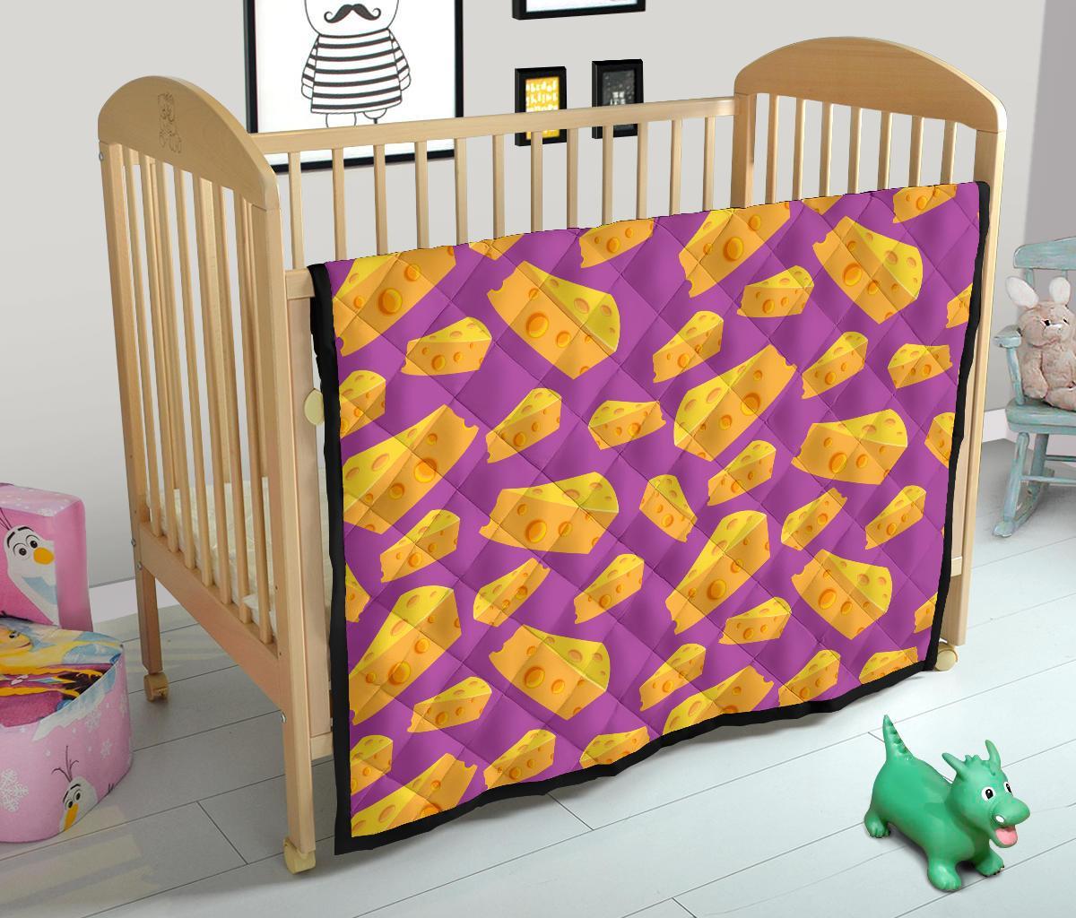 Cheese Pattern Print Quilt-grizzshop