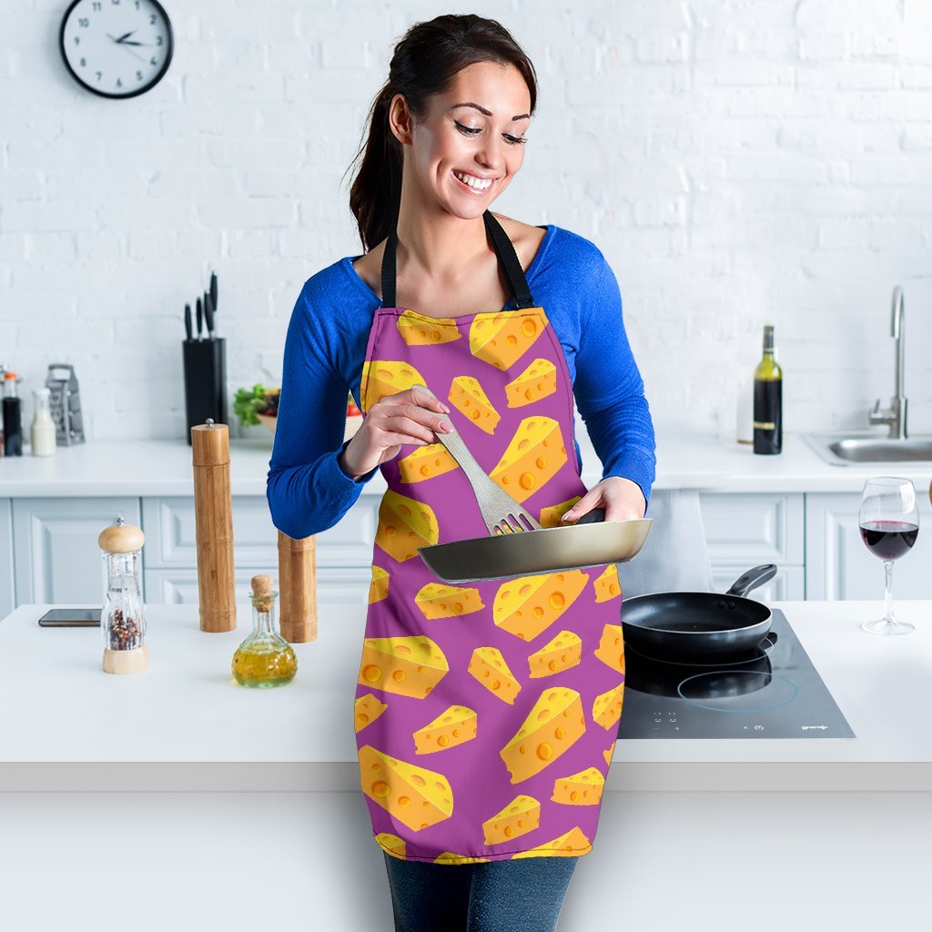 Cheese Pattern Print Women's Apron-grizzshop