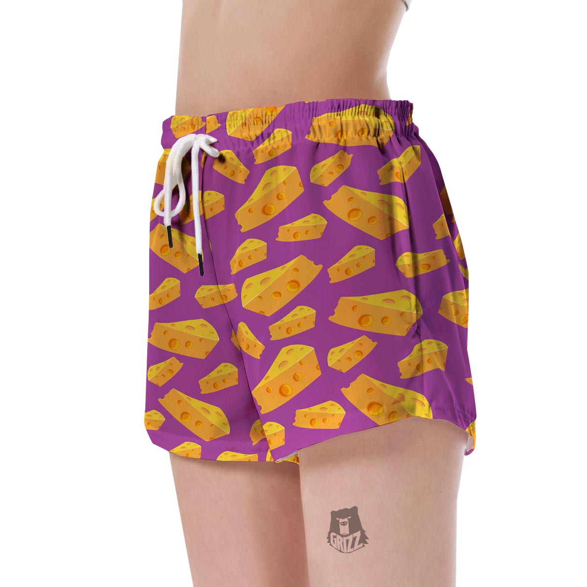 Cheese Pattern Print Women's Shorts-grizzshop