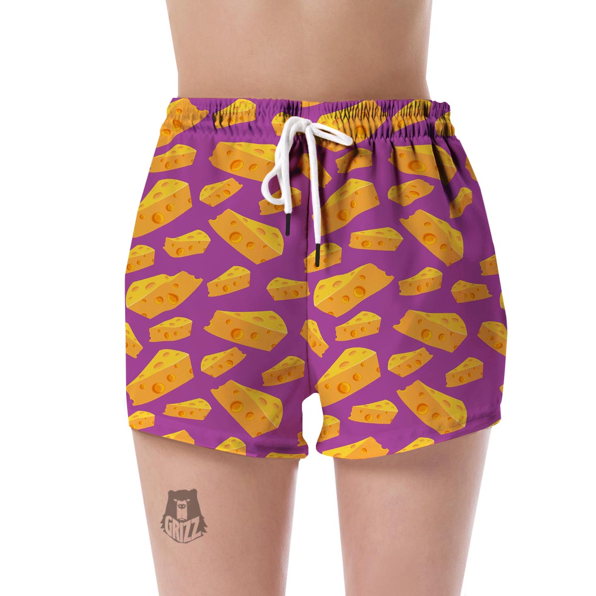 Cheese Pattern Print Women's Shorts-grizzshop