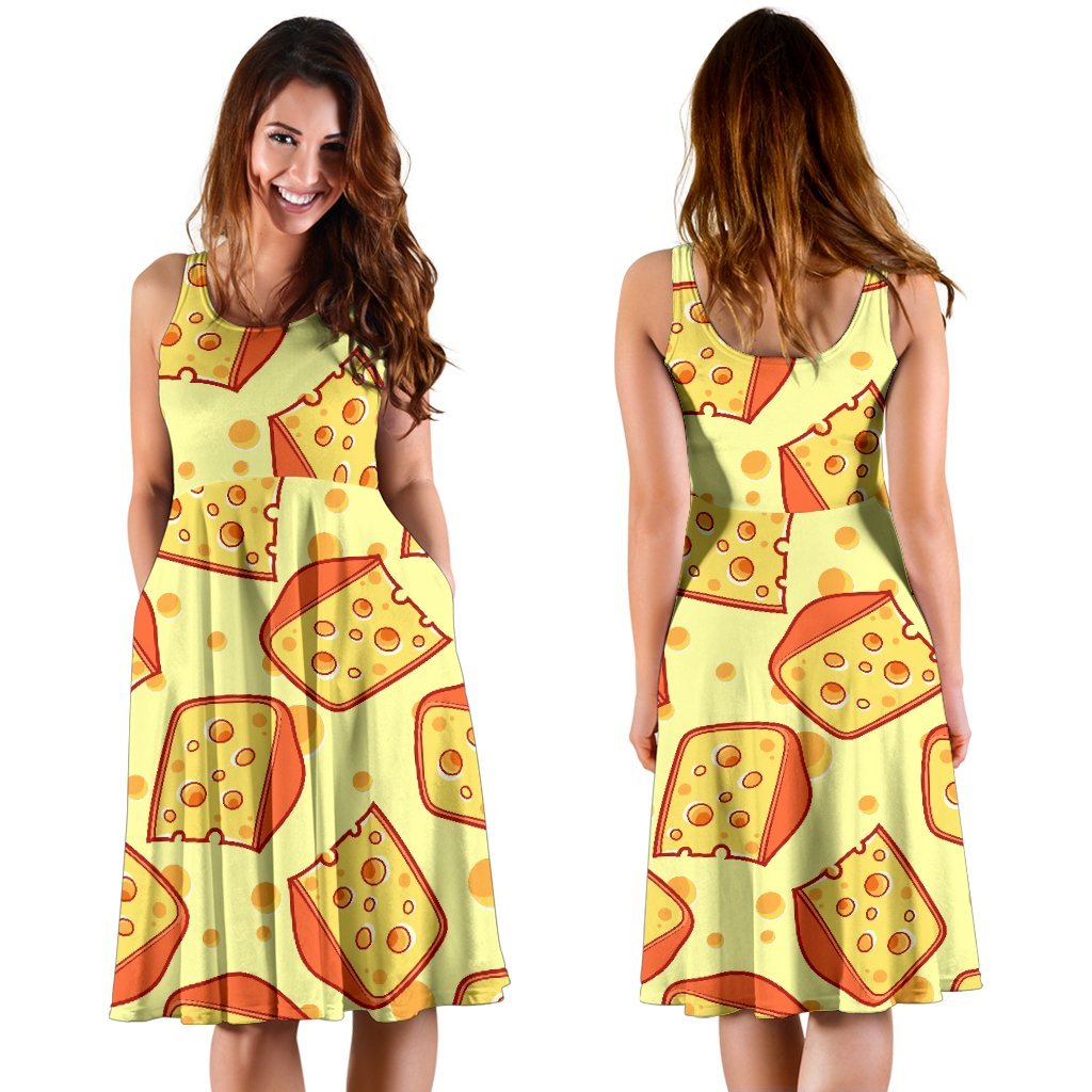 Cheese Print Pattern Dress-grizzshop