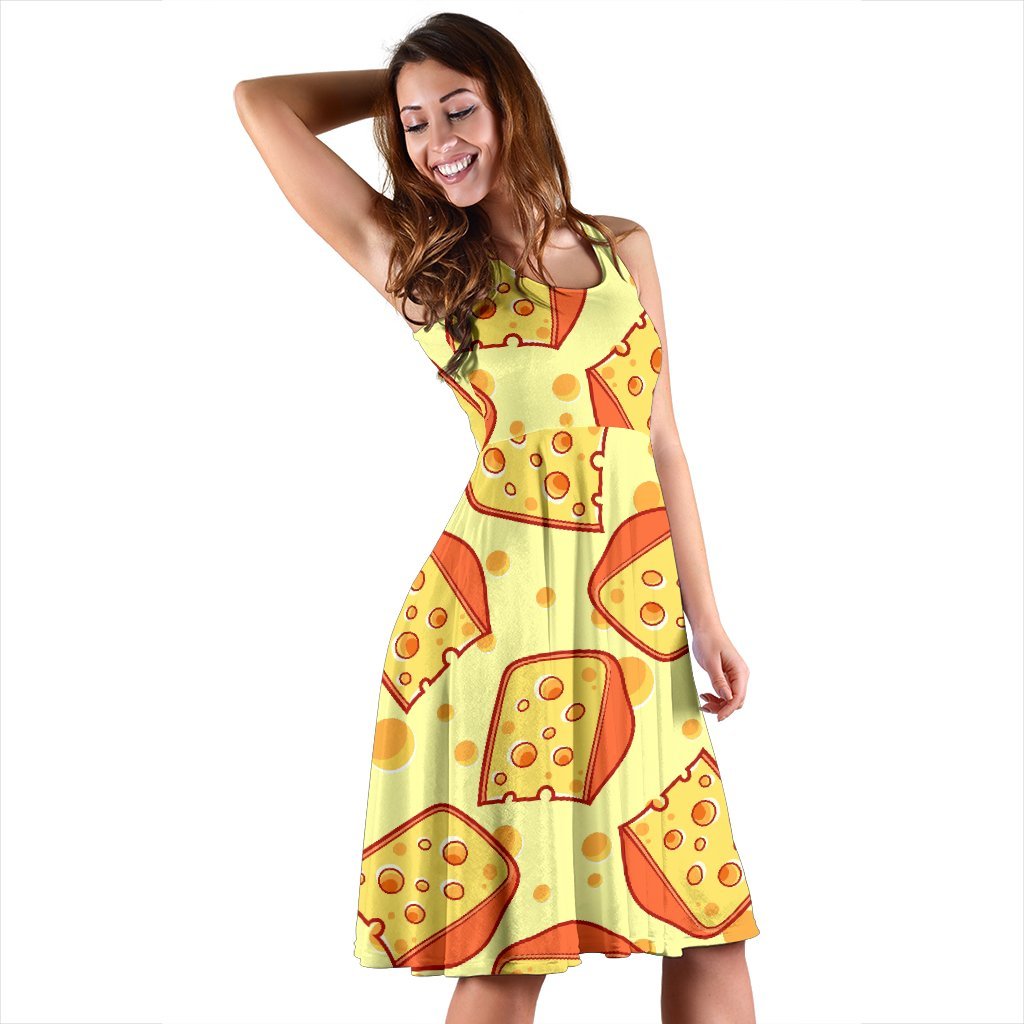 Cheese Print Pattern Dress-grizzshop