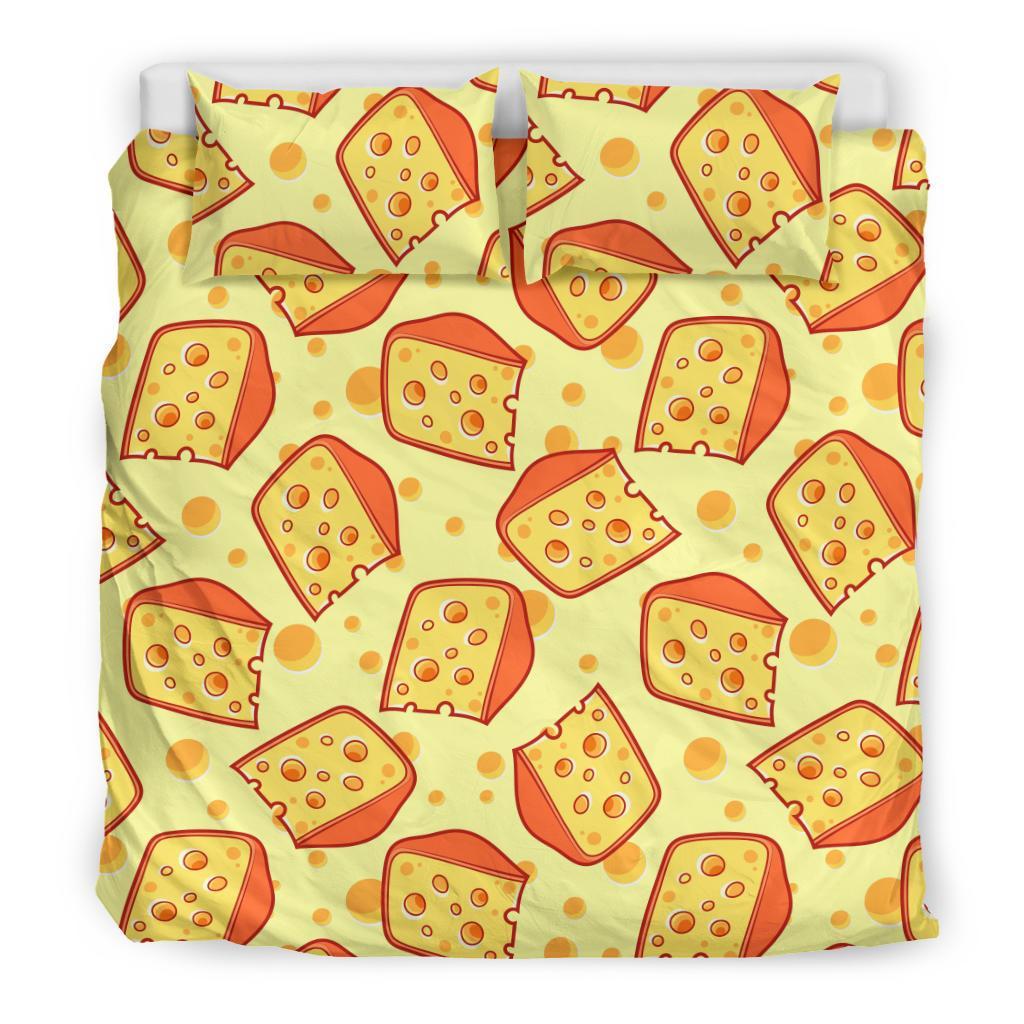 Cheese Print Pattern Duvet Cover Bedding Set-grizzshop