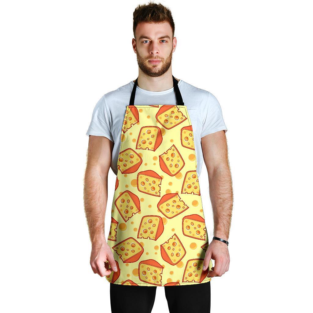 Cheese Print Pattern Men's Apron-grizzshop