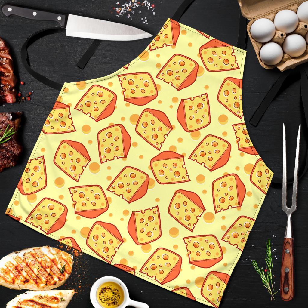 Cheese Print Pattern Men's Apron-grizzshop