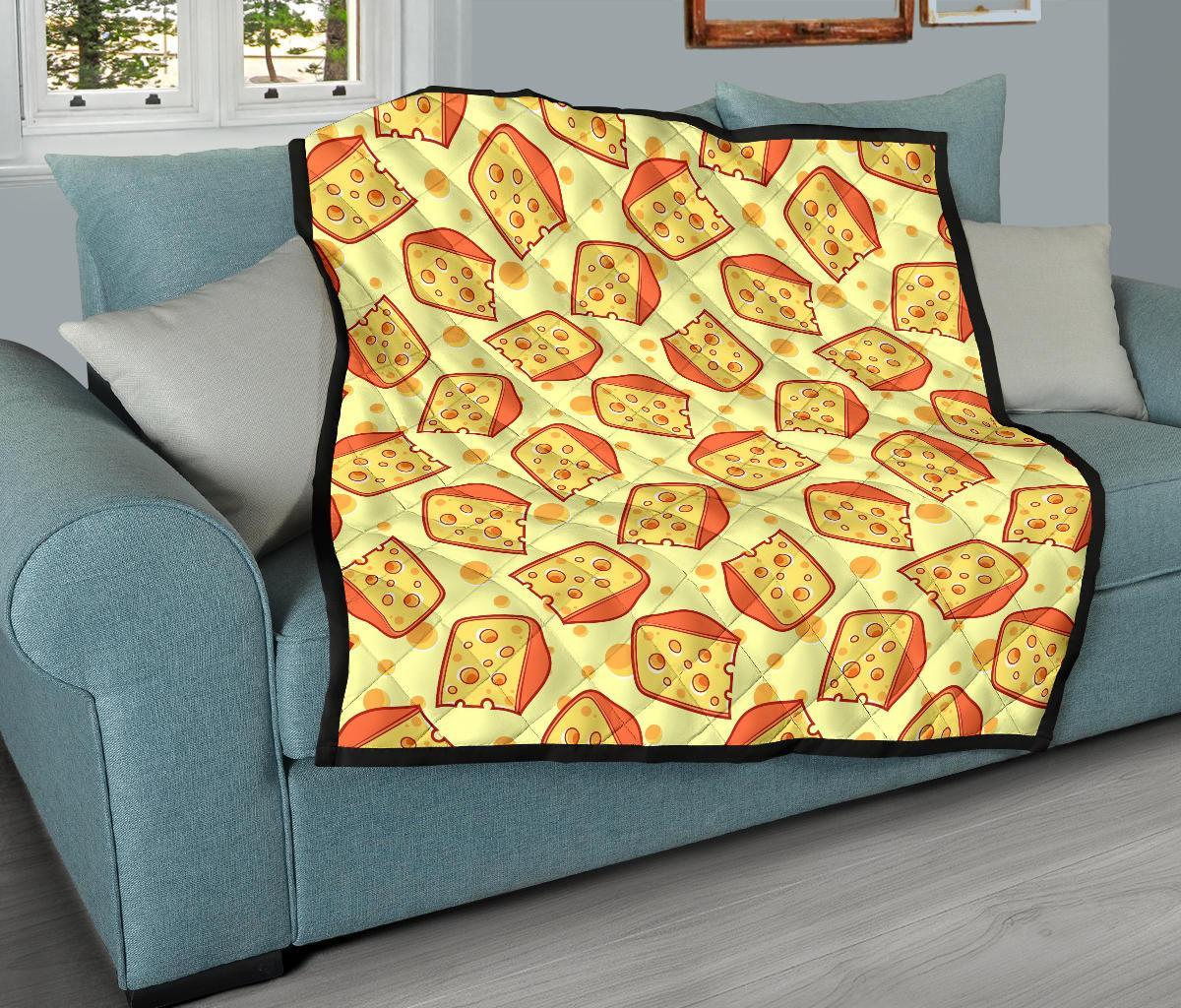 Cheese Print Pattern Quilt-grizzshop