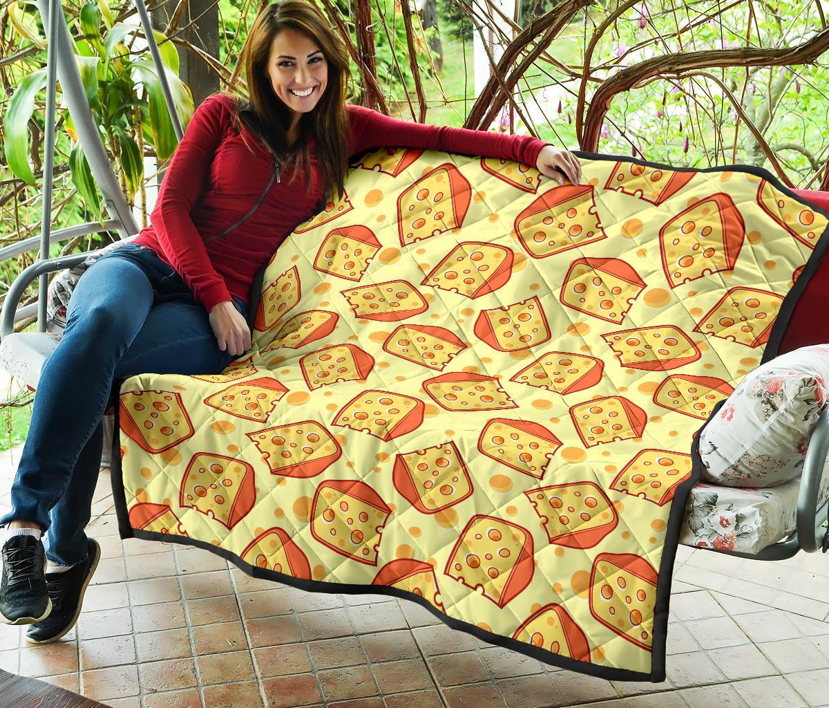 Cheese Print Pattern Quilt-grizzshop