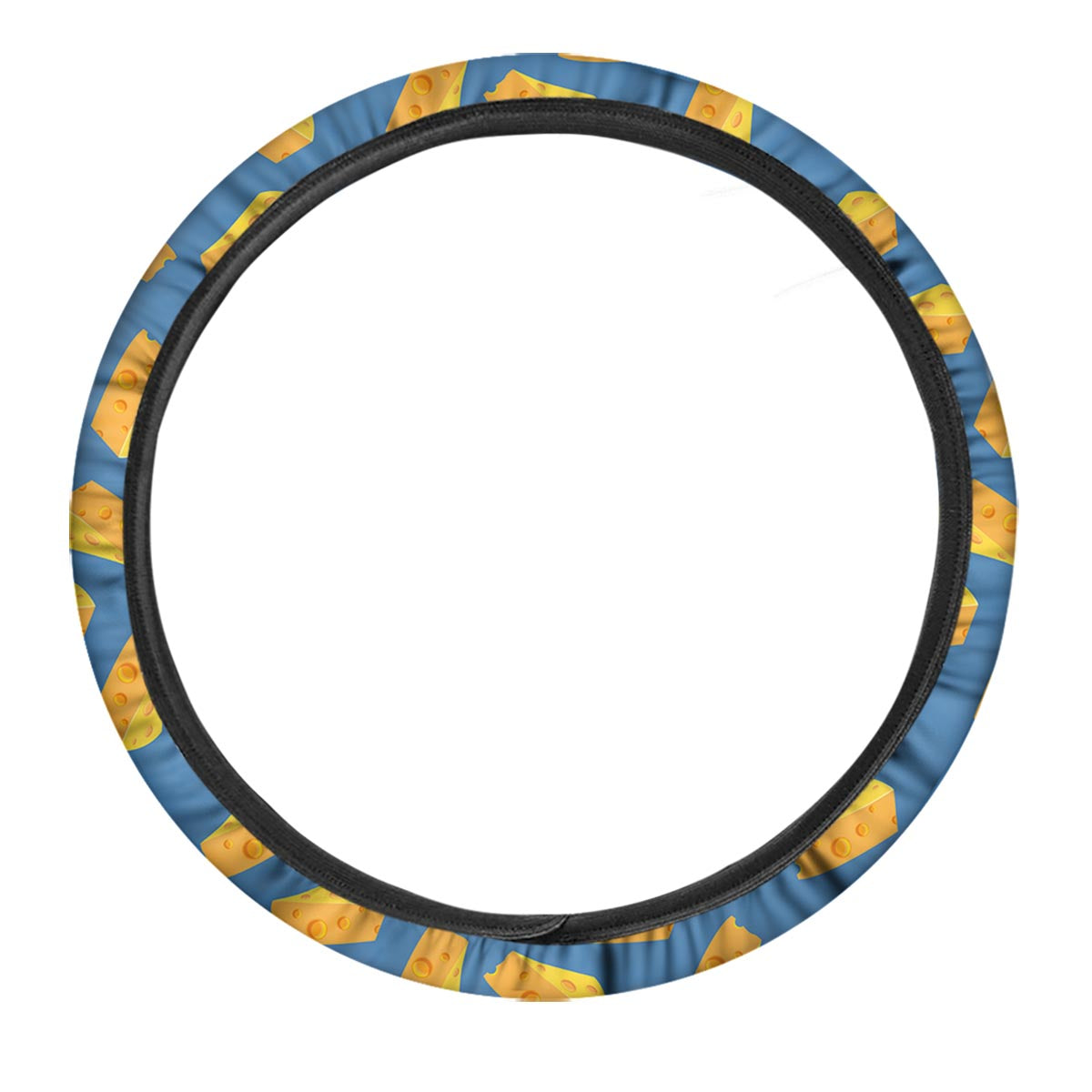 Cheese Slice Print Pattern Car Steering Wheel Cover-grizzshop