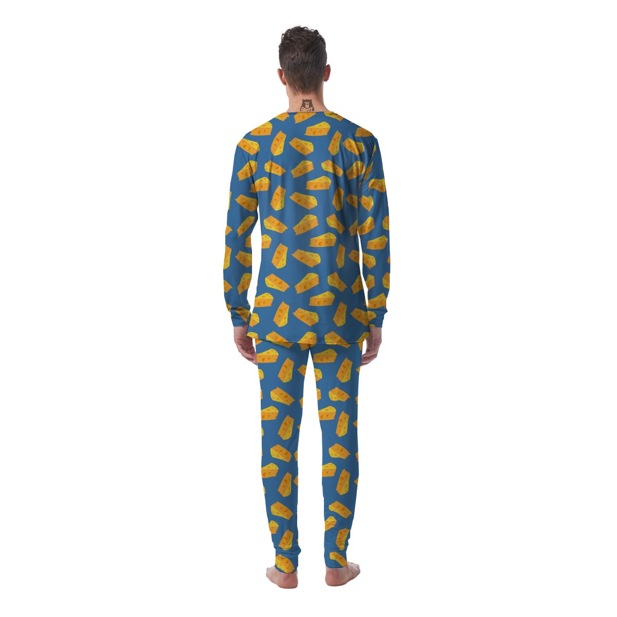 Cheese Slice Print Pattern Men's Pajamas-grizzshop
