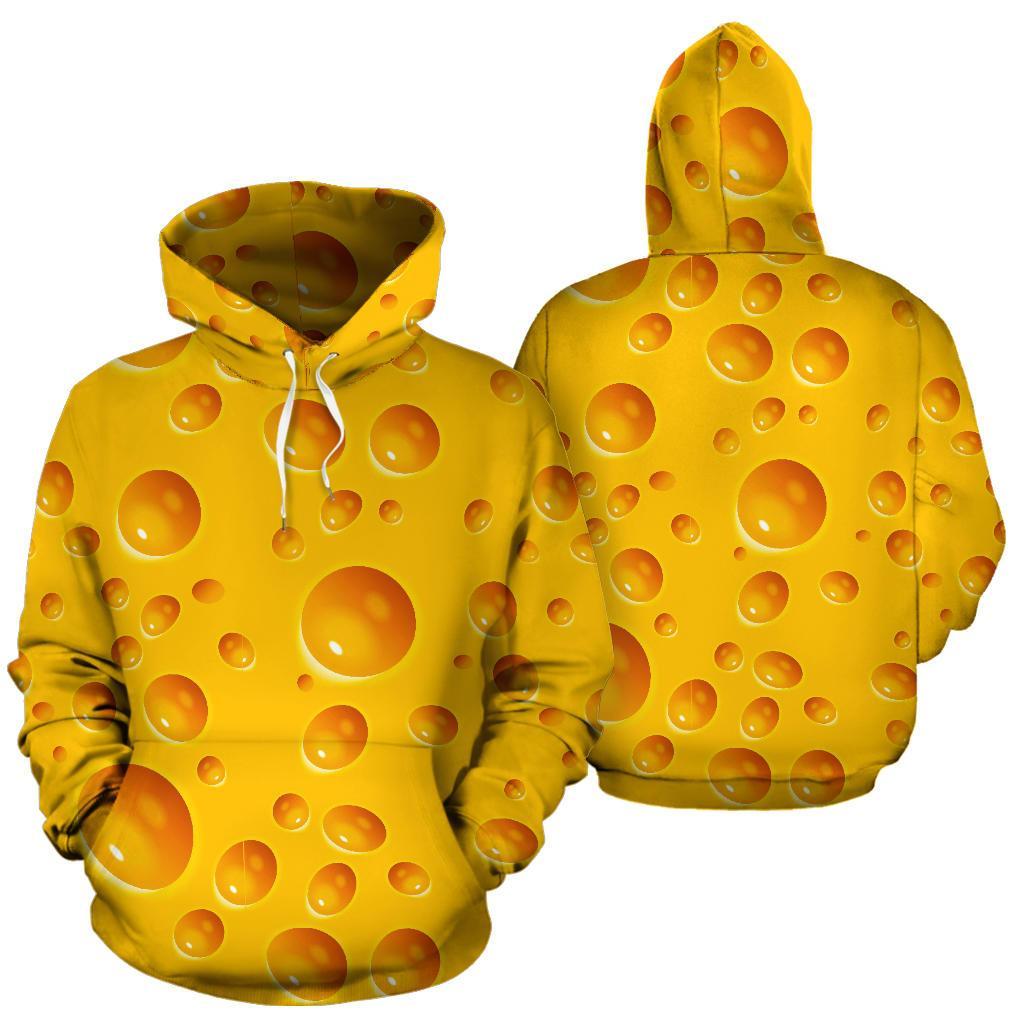 Cheese Surface Pattern Print Men Women Pullover Hoodie-grizzshop