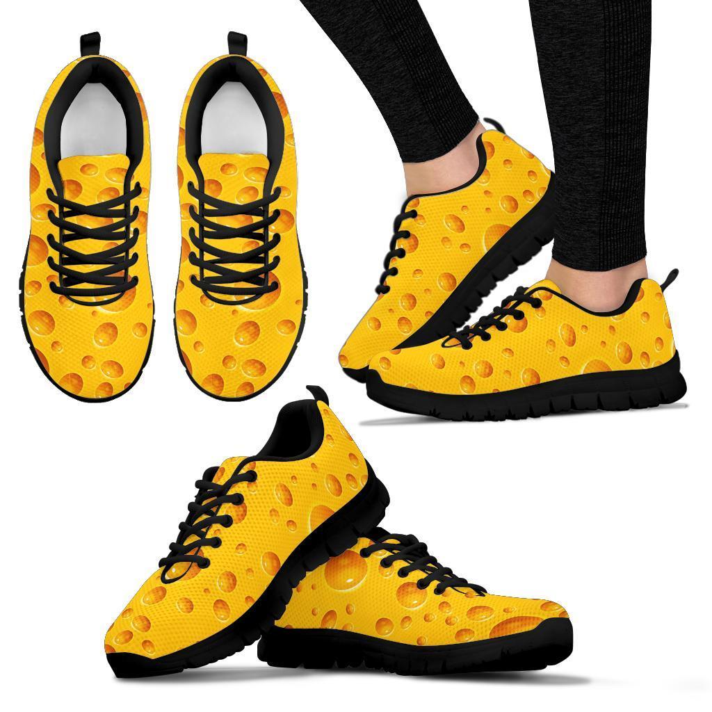 Cheese Surface Pattern Print Sneaker Shoes For Men Women-grizzshop