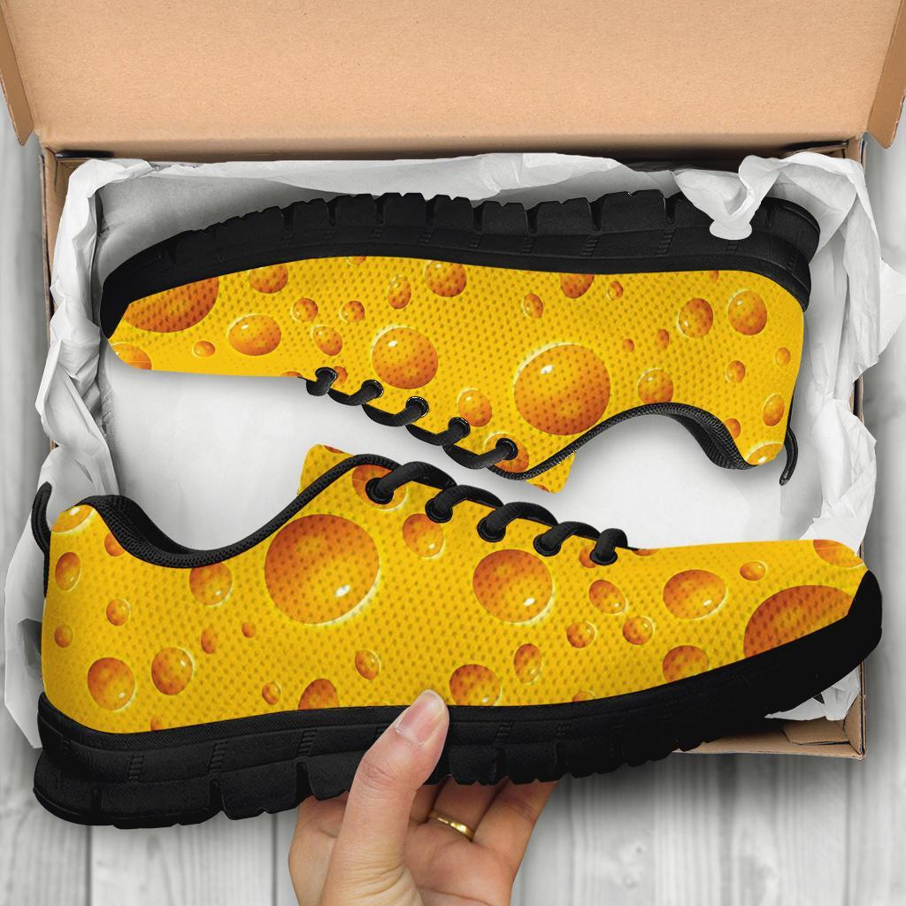 Cheese Surface Pattern Print Sneaker Shoes For Men Women-grizzshop
