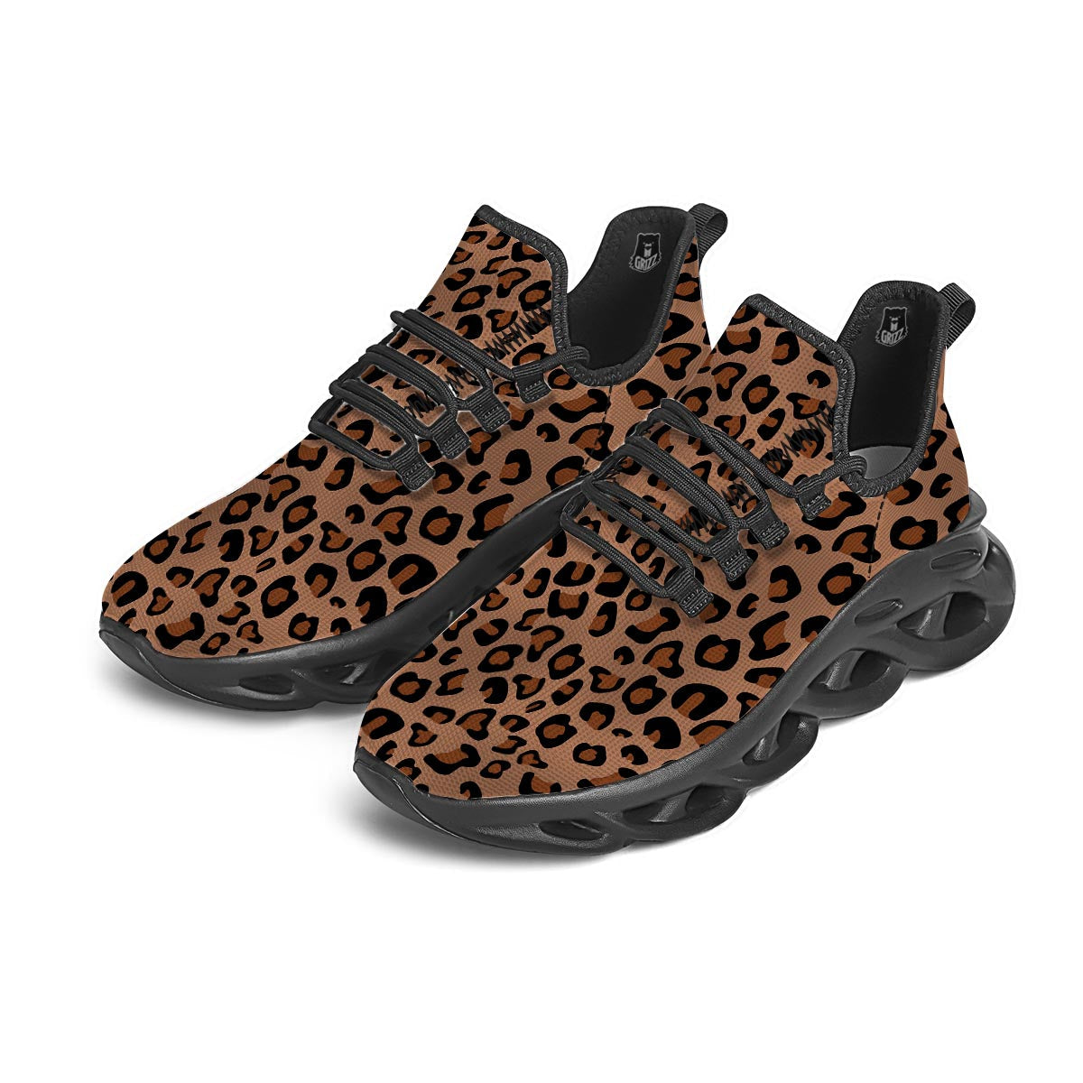 Cheetah Black Running Shoes-grizzshop