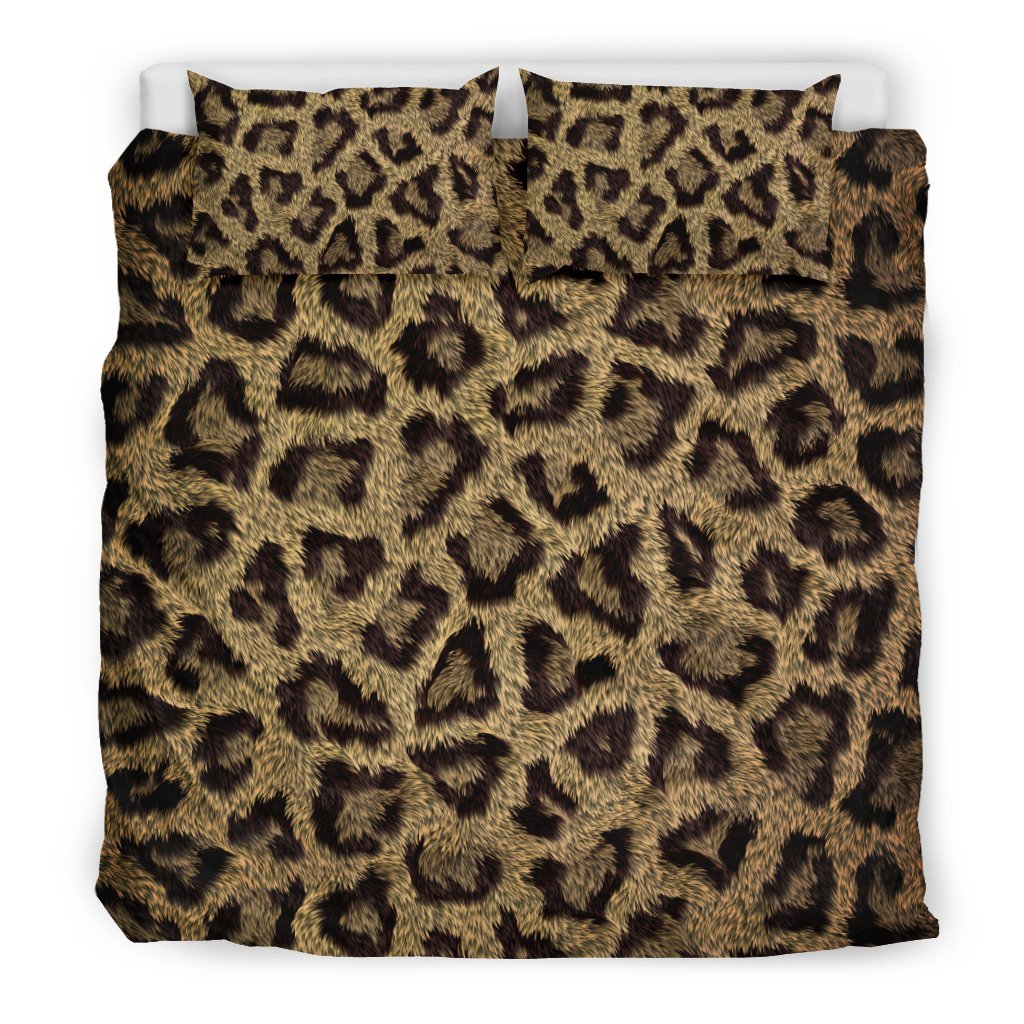 Cheetah Leopard Pattern Print Duvet Cover Bedding Set-grizzshop