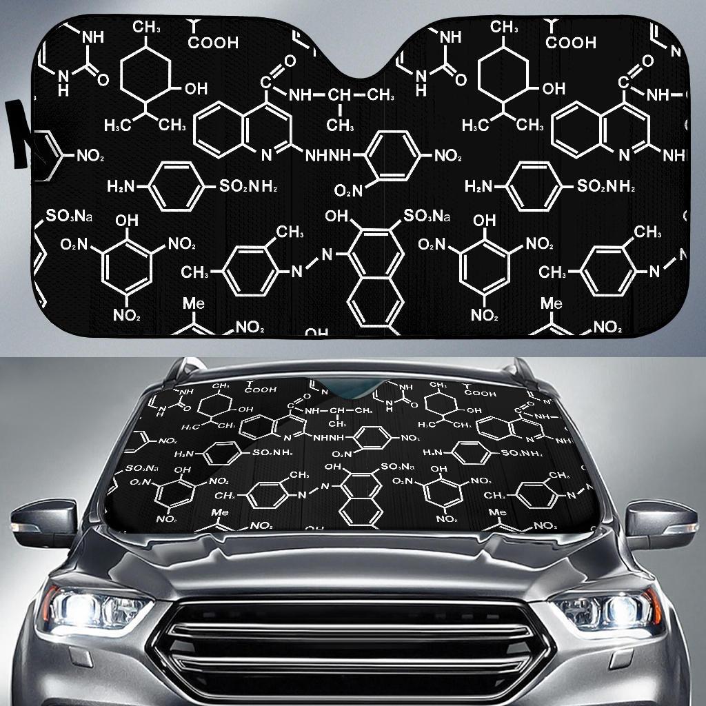 Chemistry Science Pattern Print Car Sun Shade-grizzshop