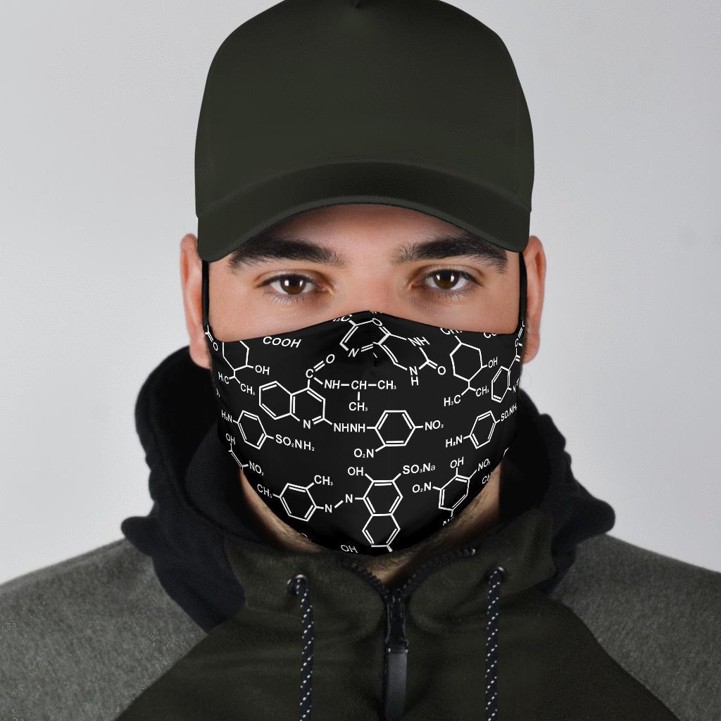 Chemistry Science Pattern Print Face Mask-grizzshop