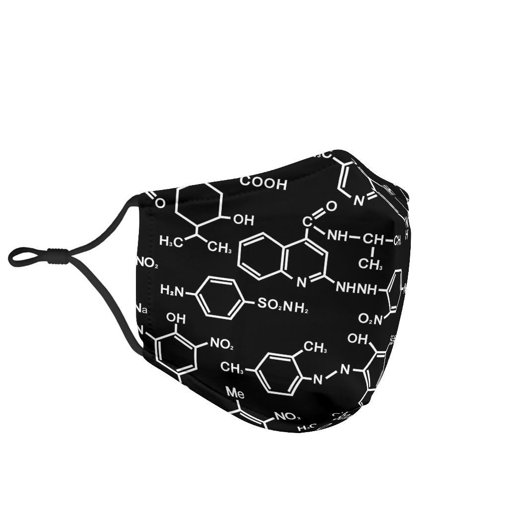 Chemistry Science Pattern Print Face Mask-grizzshop