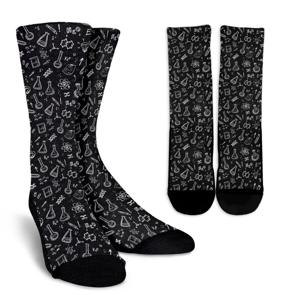 Chemistry Science Pattern Print Unisex Crew Socks-grizzshop