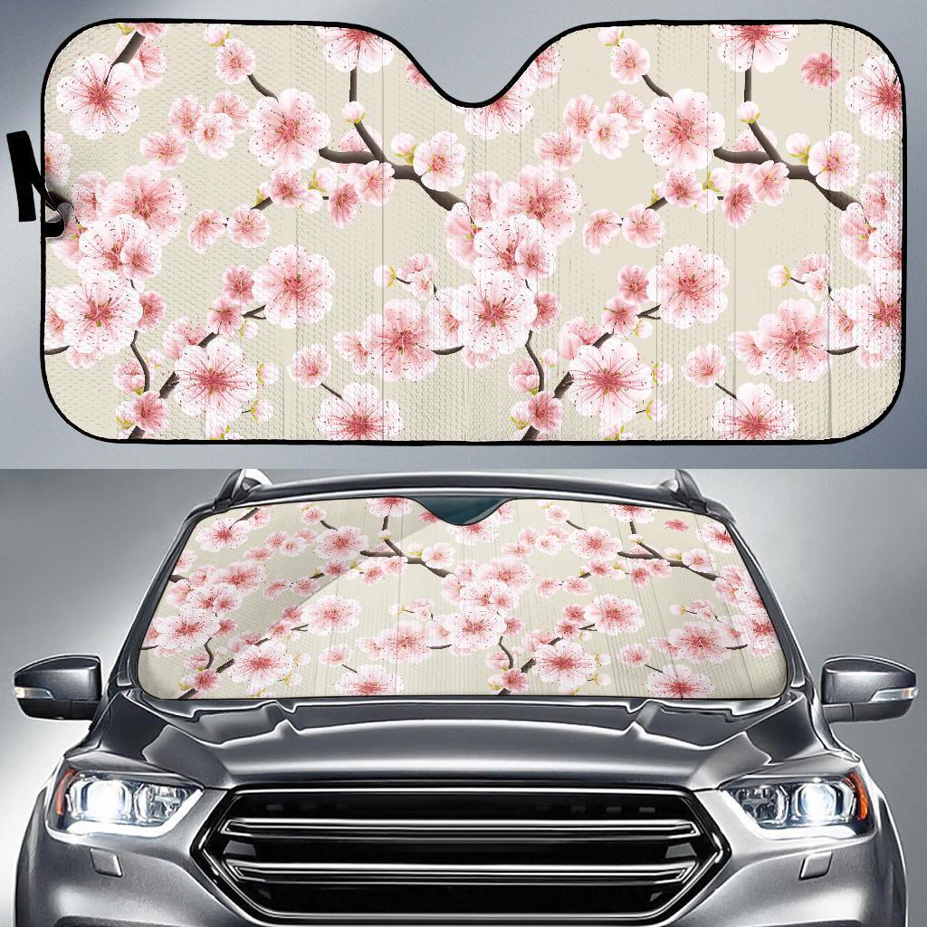 Cherry Blossom Sakura Car Sun Shade-grizzshop