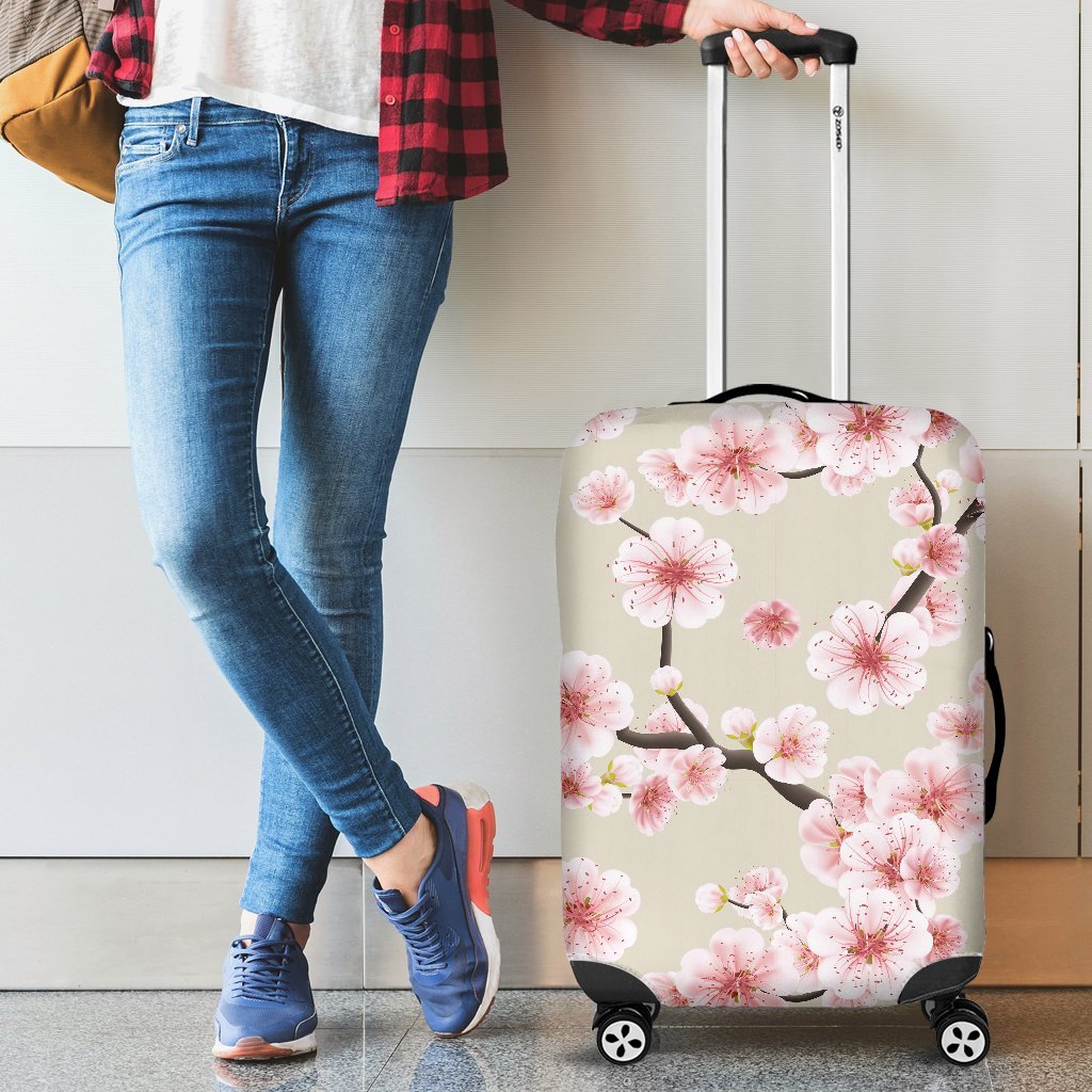 Cherry Blossom Sakura Elastic Luggage Cover Protector-grizzshop